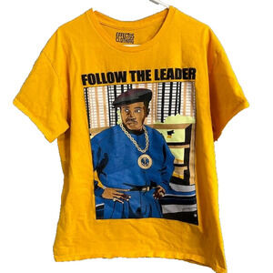 Effectus Clothing Follow The Leader Graphic Tee Yellow Hip Hop Shirt Size L